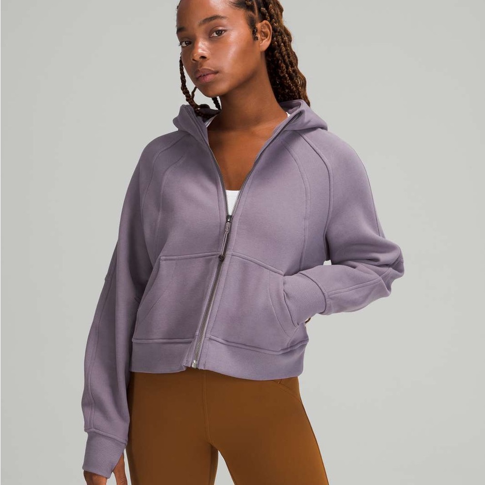 lululemon scuba cropped full zip hoodie